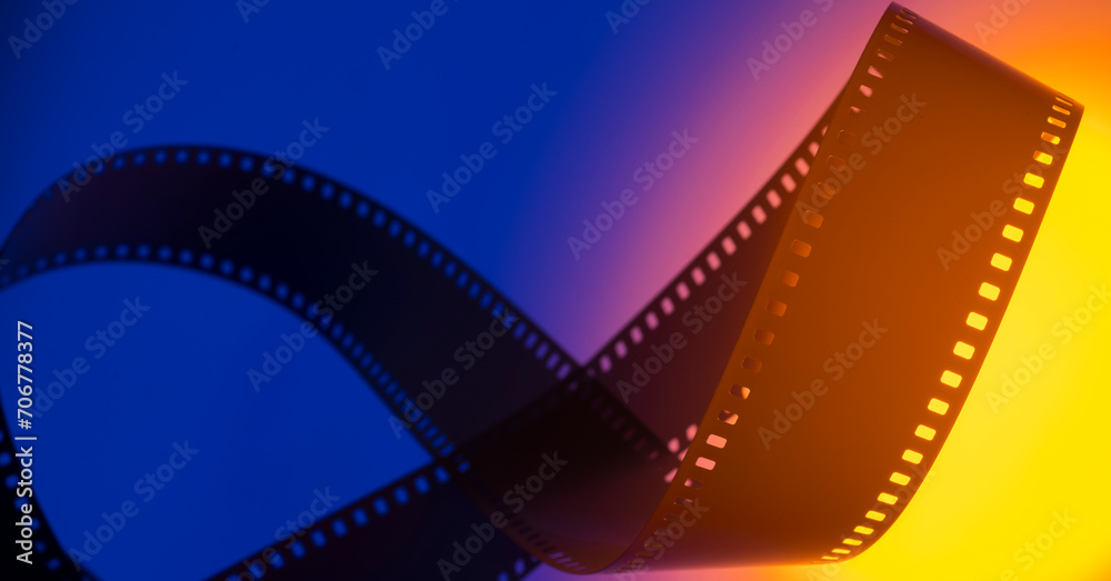 cinema background with real film