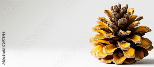 Pine cone on conifer leaves...
