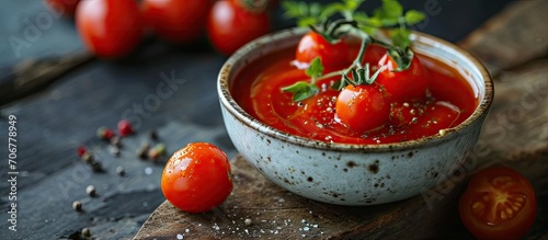 Tomato ketchup sauce in a b...
