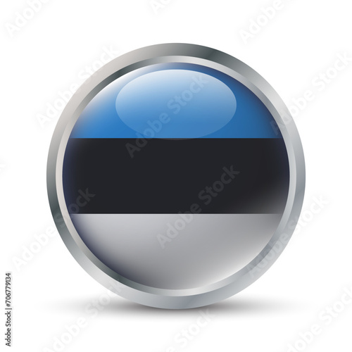 Estonia Flag 3D Badge Illustration Free Download Estonia Flag 3D Badge Illustration - GFXLoad