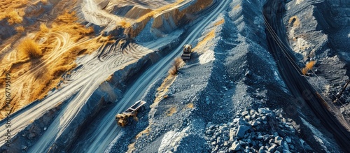 Open pit mining quarry proc...