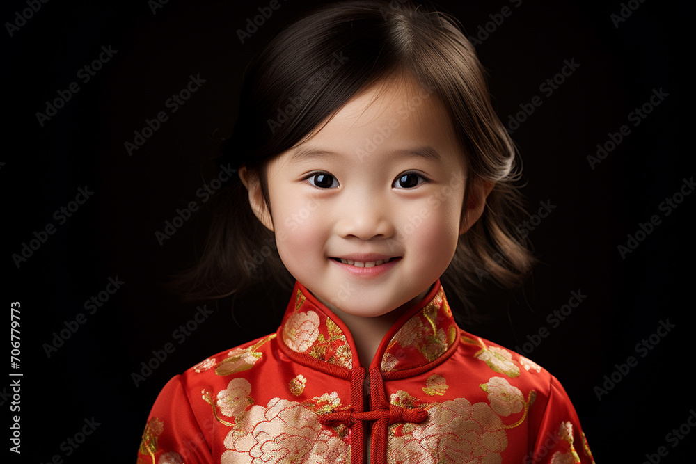 a young chinese girl wearing red chinese traditional dress a young chinese girl wearing red chinese traditional dress