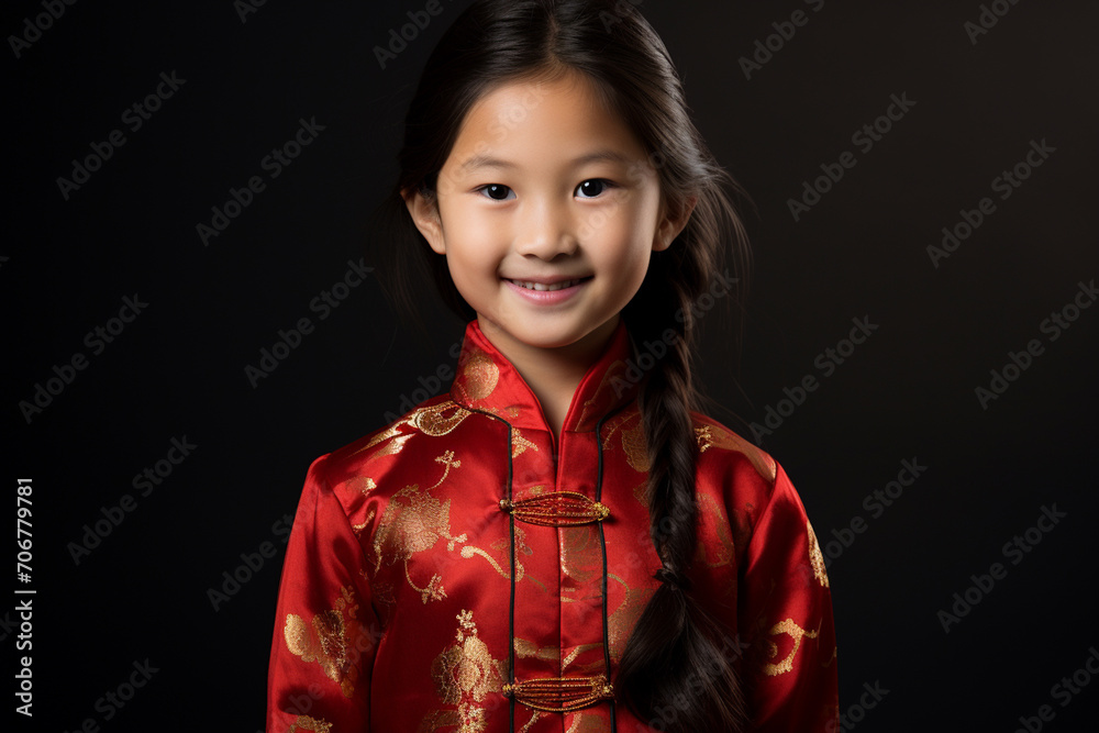 a young chinese girl wearing red chinese traditional dress a young chinese girl wearing red chinese traditional dress