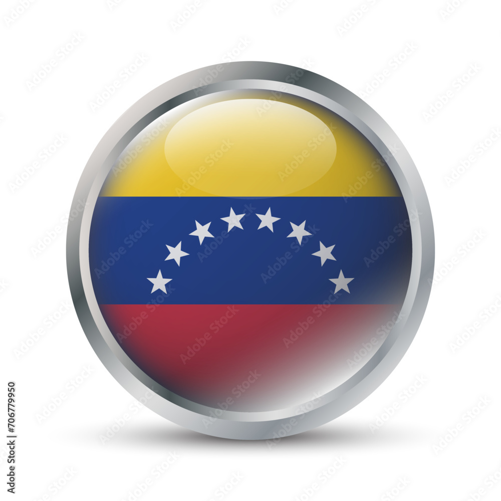 Venezuela Flag 3D Badge Illustration Venezuela Flag 3D Badge Illustration