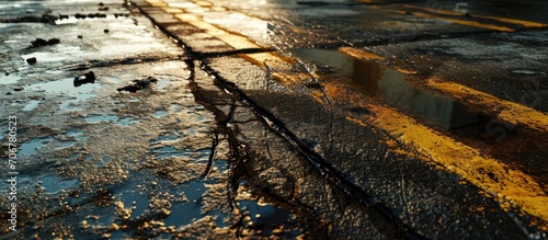 Oil of car auto mobile leak...