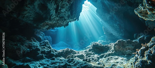 Sunlight cascades into the ...