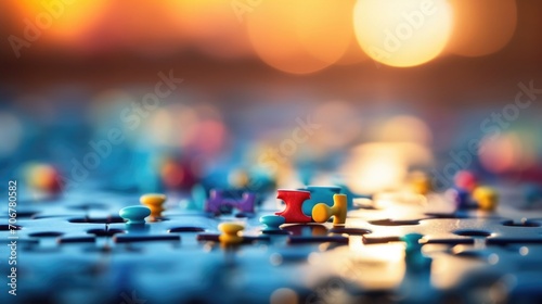 Closeup of a puzzle with one piece missing, signifying the continuous pursuit and evolution of skills and knowledge as a critical element in personal and professional growth.