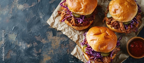 Pulled pork sandwiches with...