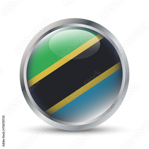 Free Download Tanzania Flag 3D Badge Illustration - GFXLoad