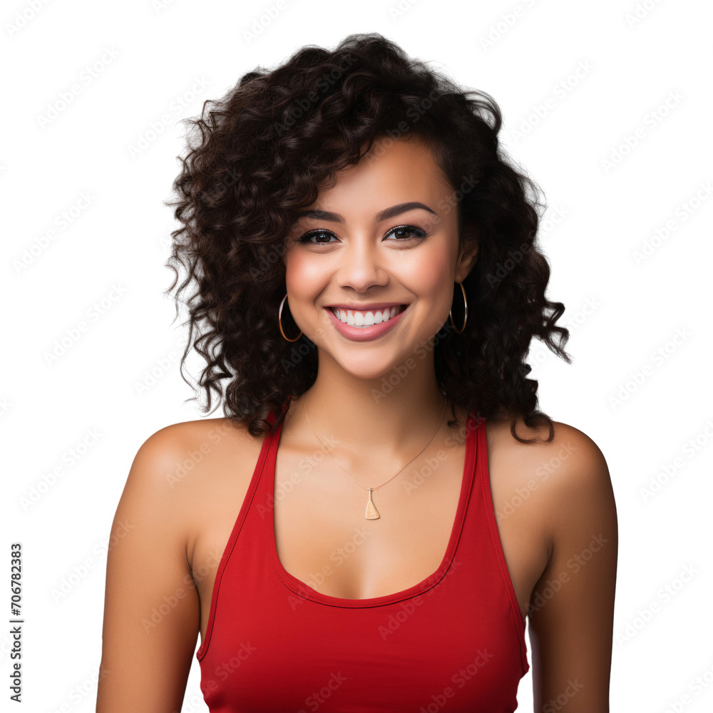 Portrait of a smiling african american woman isolated on transparent background Portrait of a smiling african american woman isolated on transparent background