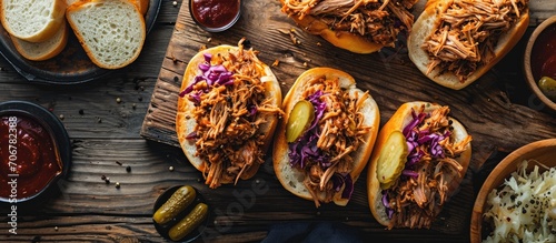 Pulled pork sandwiches with...