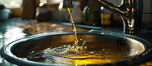old oil poured into the kit...