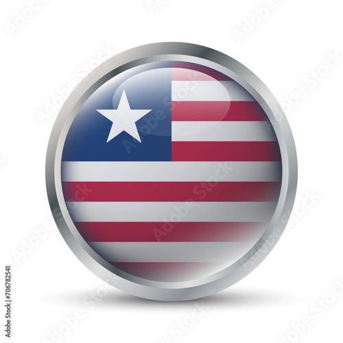 Liberia Flag 3D Badge Illustration Free Download Liberia Flag 3D Badge Illustration - GFXLoad