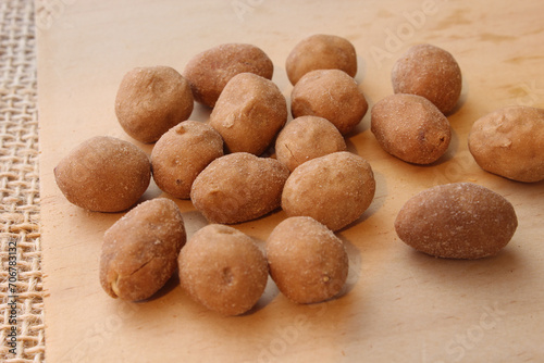 Salty and delicious peanut snack.