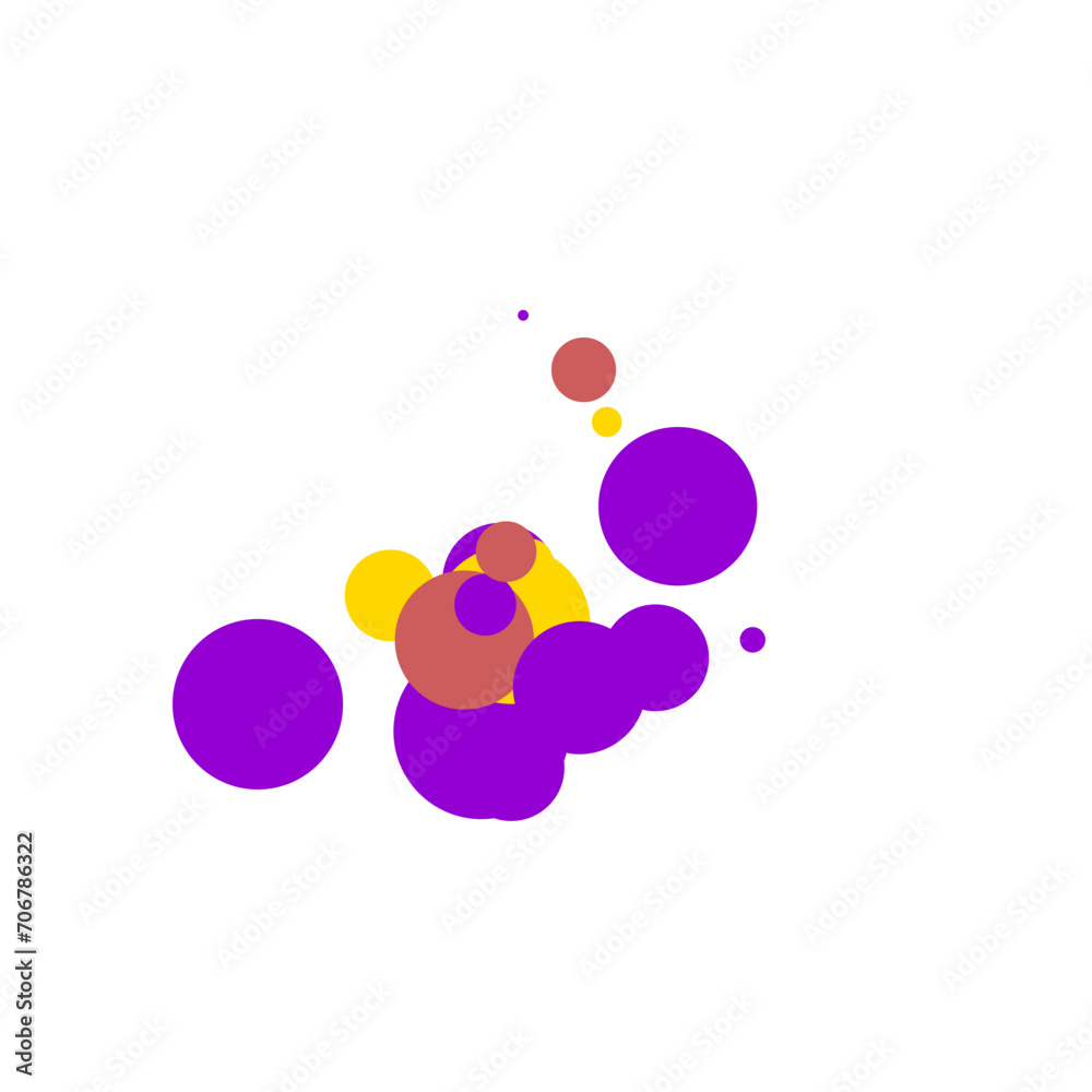 An abstract transparent bubble shape neon circles pattern design element. An abstract transparent bubble shape neon circles pattern design element.
