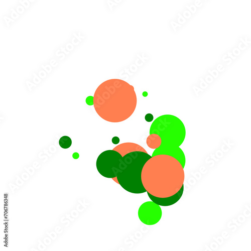 An abstract transparent bubble shape neon circles pattern design element.