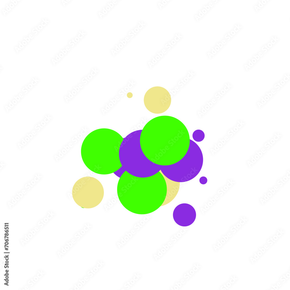 An abstract transparent bubble shape neon circles pattern design element. An abstract transparent bubble shape neon circles pattern design element.