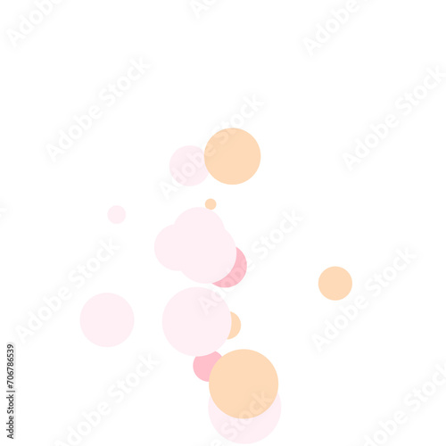 An abstract transparent bubble shape neon circles pattern design element.