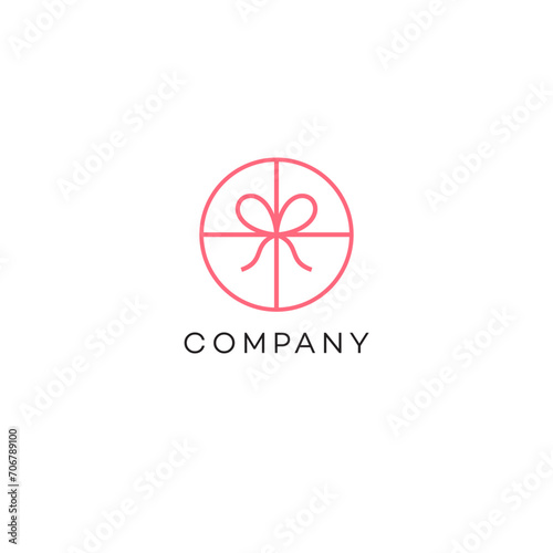 Round gift logo design circle logo, people, technology, engineering, health, medical, automotive, political. education, abstract, sports, animal. adventure. food, round, green, typography, 