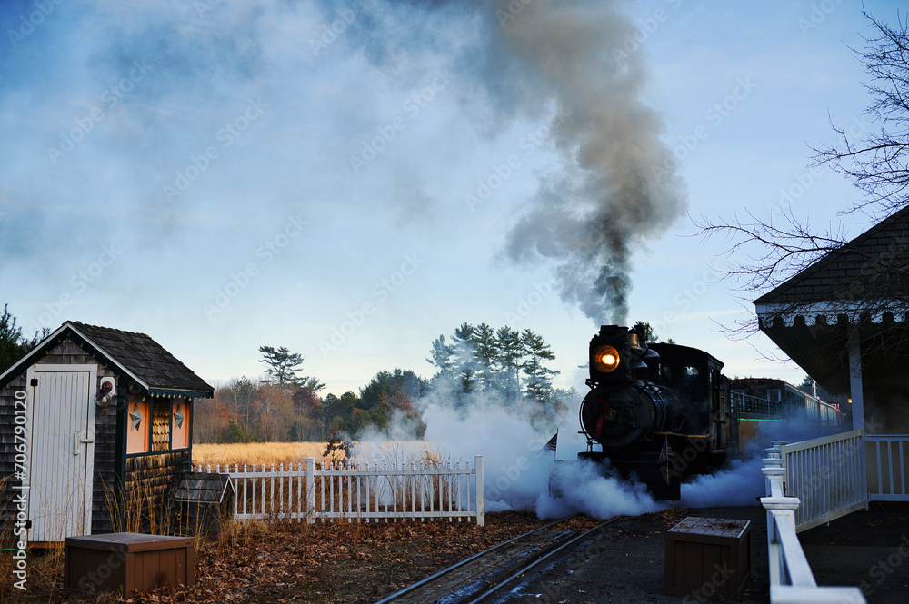 steam locomotive on the run