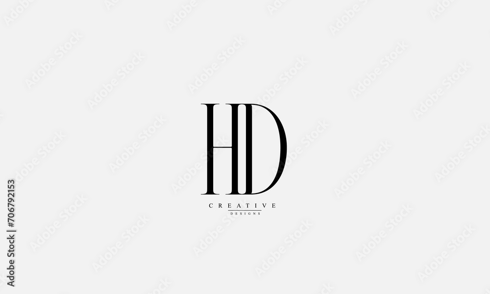 Alphabet letters Initials Monogram logo HD DH H D Alphabet letters Initials Monogram logo HD DH H D