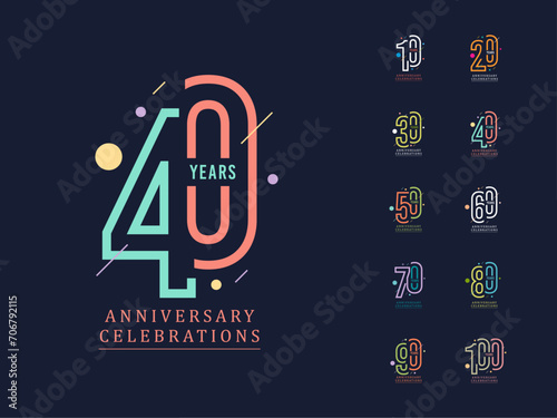anniversary celebrations Logo Colletions Template 