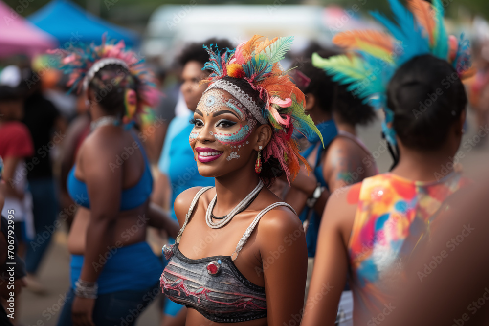 Explorando la magia carnavalesca: Joven panameña se suma con pasión a la celebración.