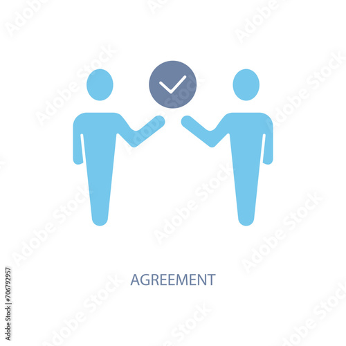 agreement concept line icon. Simple element illustration. agreement concept outline symbol design.