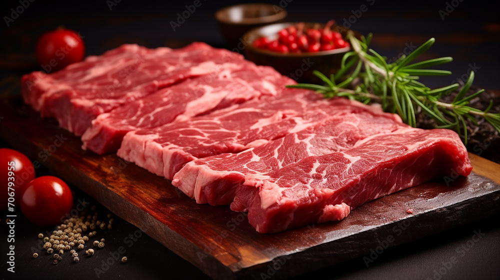 raw beef meat for bbq