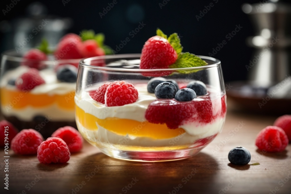 yogurt with berries (Yogurt Jelly) yogurt with berries (Yogurt Jelly)