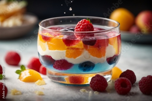 yogurt with berries (Yogurt Jelly)