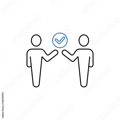 agreement concept line icon. Simple element illustration. agreement concept outline symbol design.