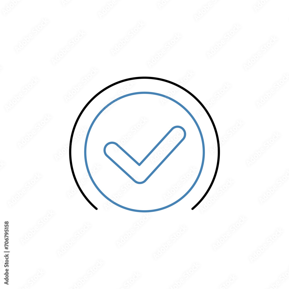 approve concept line icon. Simple element illustration. approve concept outline symbol design. approve concept line icon. Simple element illustration. approve concept outline symbol design.