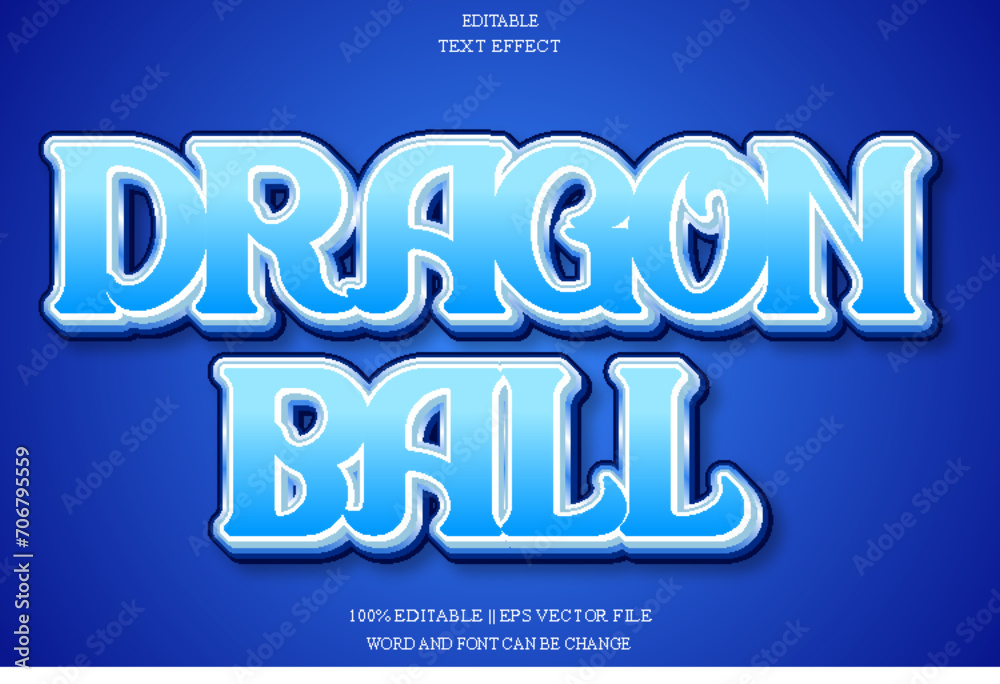 Dragon ball Editable Text Effect