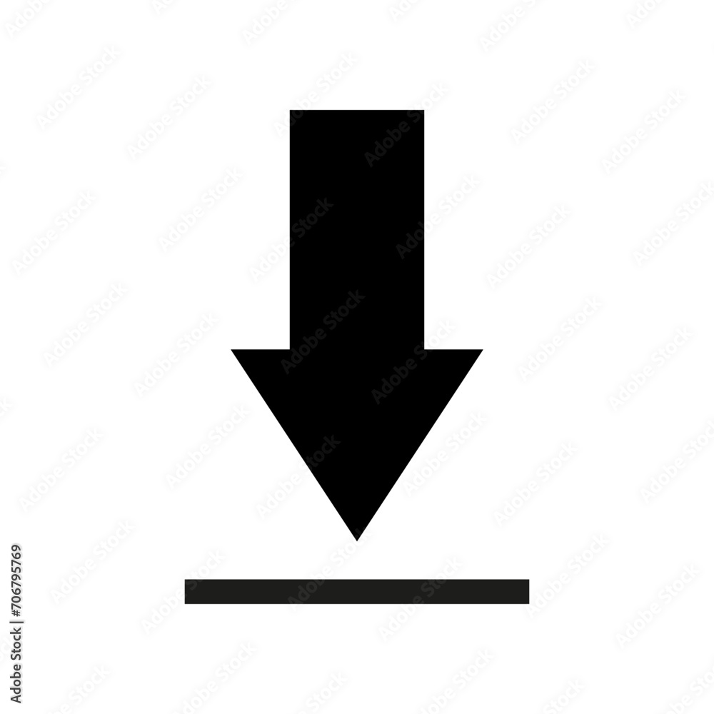 Arrow Dawn Symbol. Vector illustration. EPS 10. Arrow Dawn Symbol. Vector illustration. EPS 10.