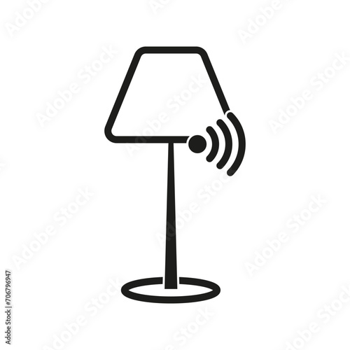smart lamp icon. Vector illustration. EPS 10.