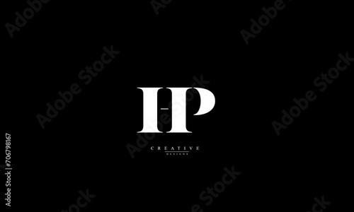 Alphabet letters Initials Monogram logo HP PH H P
