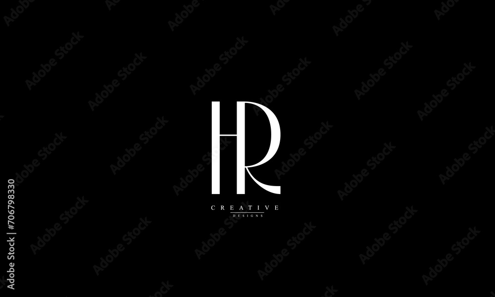 Alphabet letters Initials Monogram logo HR RH H R Alphabet letters Initials Monogram logo HR RH H R