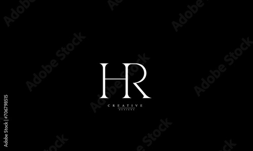 Alphabet letters Initials Monogram logo HR RH H R