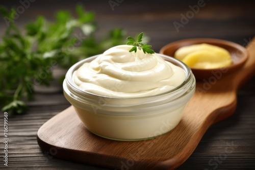 Yummy mayonnaise on the table
