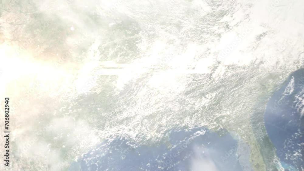 Zoom in from space and focus on Indianola, Mississippi, USA. 3D Animation. Background for travel intro. Elements of this image furnished by NASA. Zoom in from space and focus on Indianola, Mississippi, USA. 3D Animation. Background for travel intro. Elements of this image furnished by NASA.