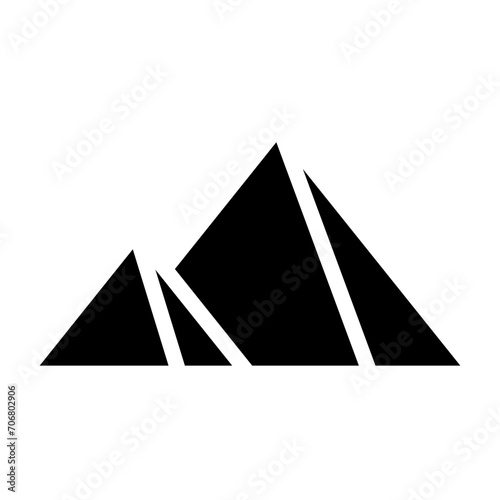 pyramid in desert icon