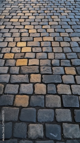 Background Texture in the Style Uneven Cobblestone Surface providing an Old World Rustic Charm - Cobblestone Background Texture created with Generative AI Technology