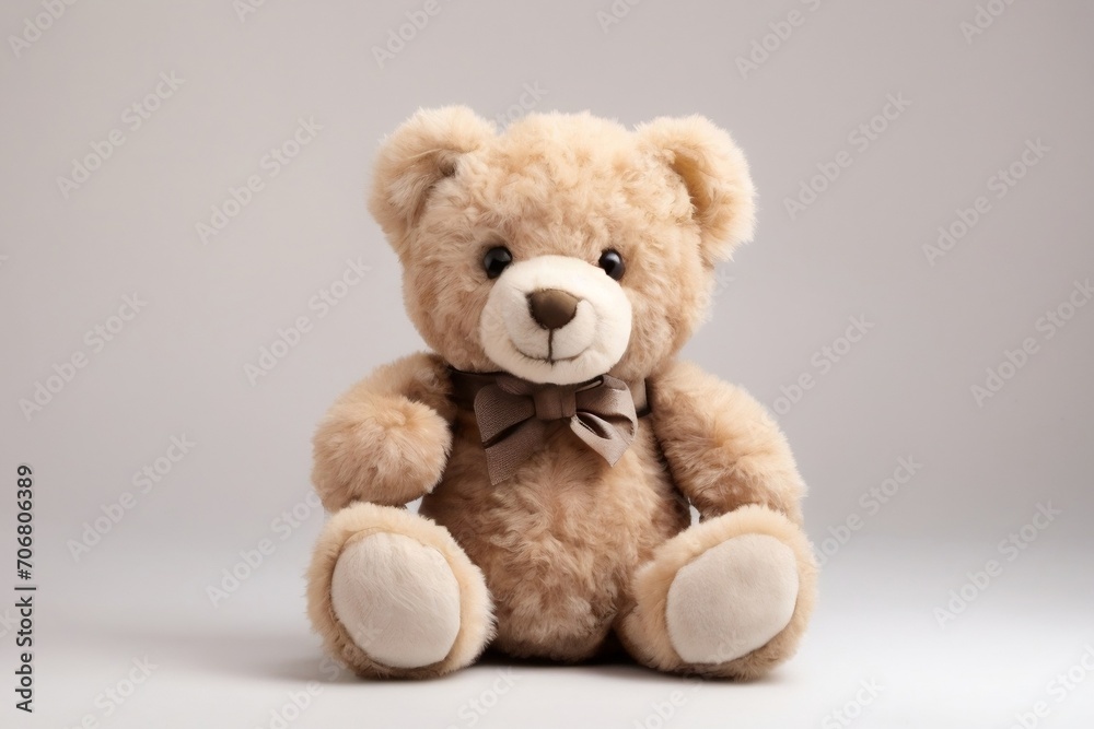 Adorable Light Brown Teddy Bear, Perfect Children’s Gift with Bow
