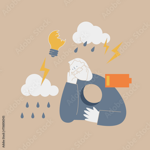 An elderly man who is not feeling well.