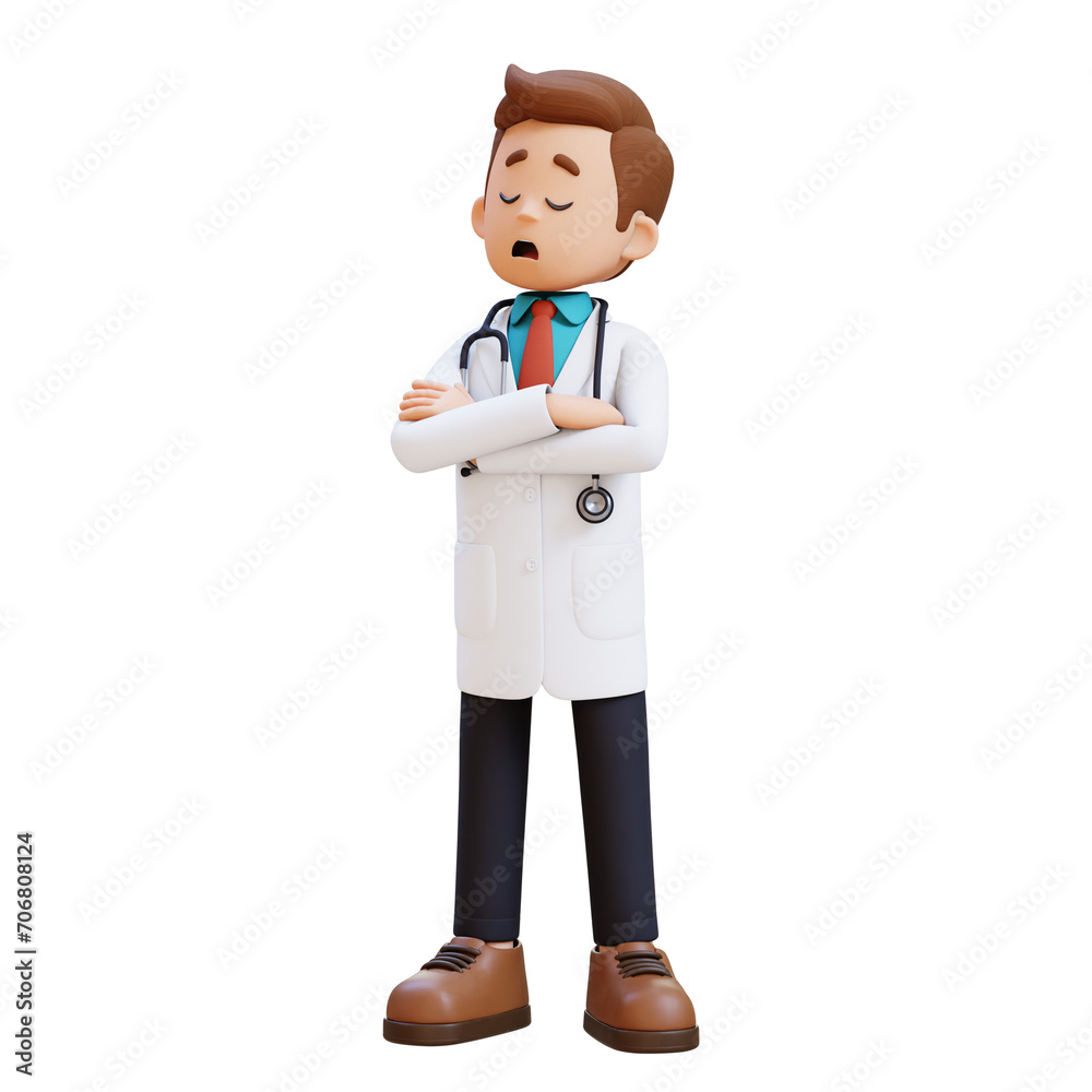 3D Doctor Character in Denial or Dissatisfaction Pose. Suitable for Medical content 3D Doctor Character in Denial or Dissatisfaction Pose. Suitable for Medical content