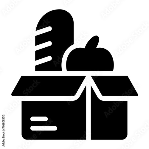 Food donation box icon