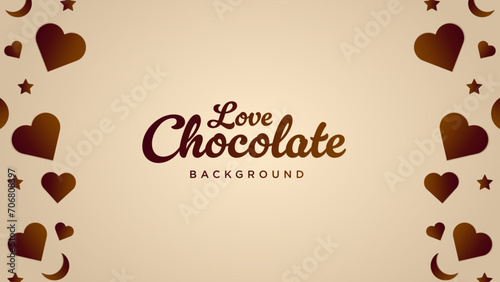 sweet chocolate background wit minimalist style