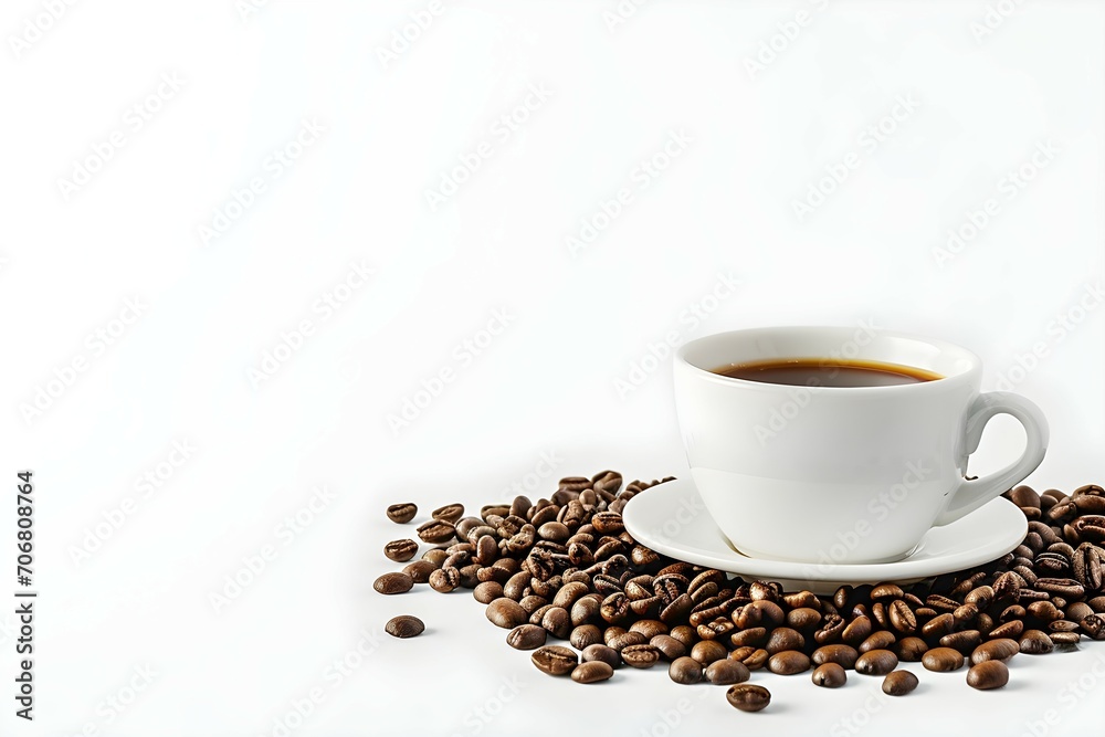 Coffee cup and beans Coffee cup and beans