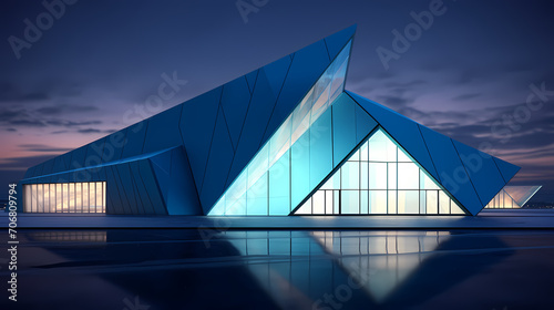 Modern polygonal building exterior design © c